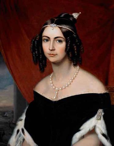 Amelia of Leuchtenberg 1812-1873 ca 1840 after Friedrich Durck (1809-1884)  Pinacoteca do Estado de Sao Paulo Brazil